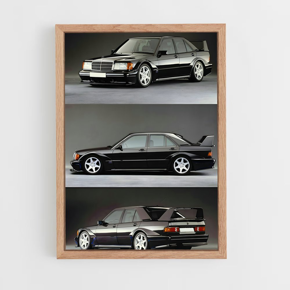 Poster Noir et Blanc Racing – affiche Mercedes (vue 4)